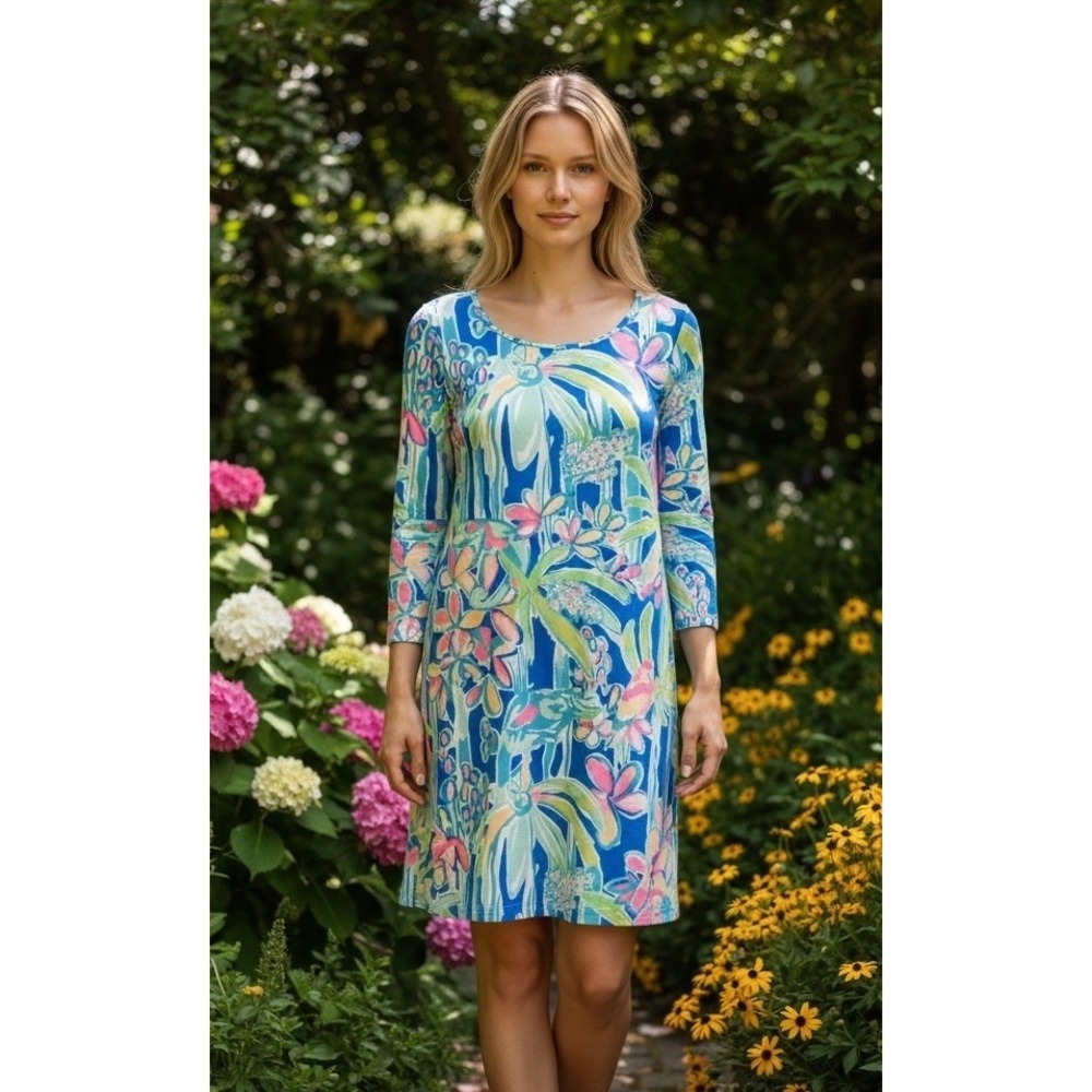 Lilly Pulitzer Marlow Dress In Jungle Hoppin Size Small S Cruise Vacation EUC